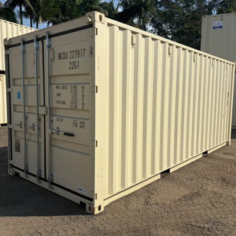 Cream 20ft standard shipping container