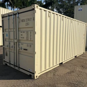 Cream 20ft standard shipping container