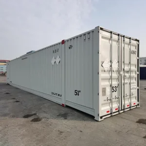 White 53ft high cube shipping container